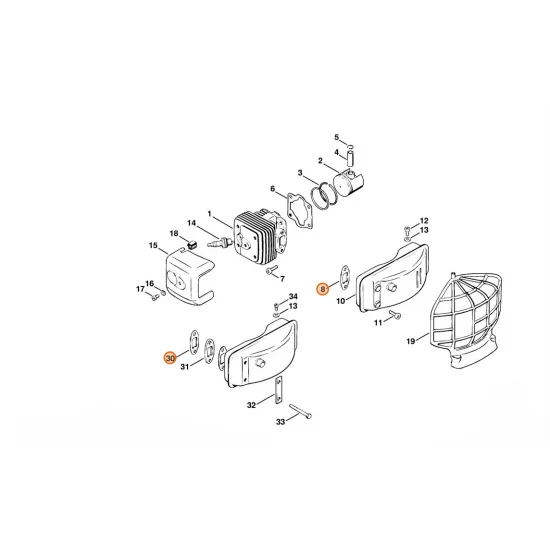 STIHL  Uszczelka tłumika wydechu spalin 1108 149 0600